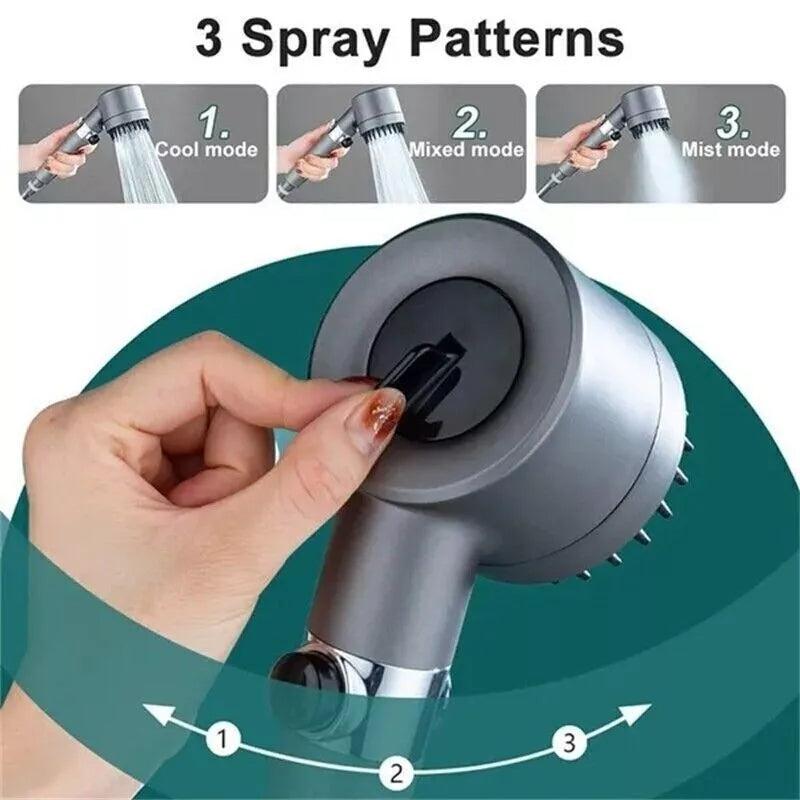4-in-1 High Pressure Shower Head — Filter, Massage & Water Saving