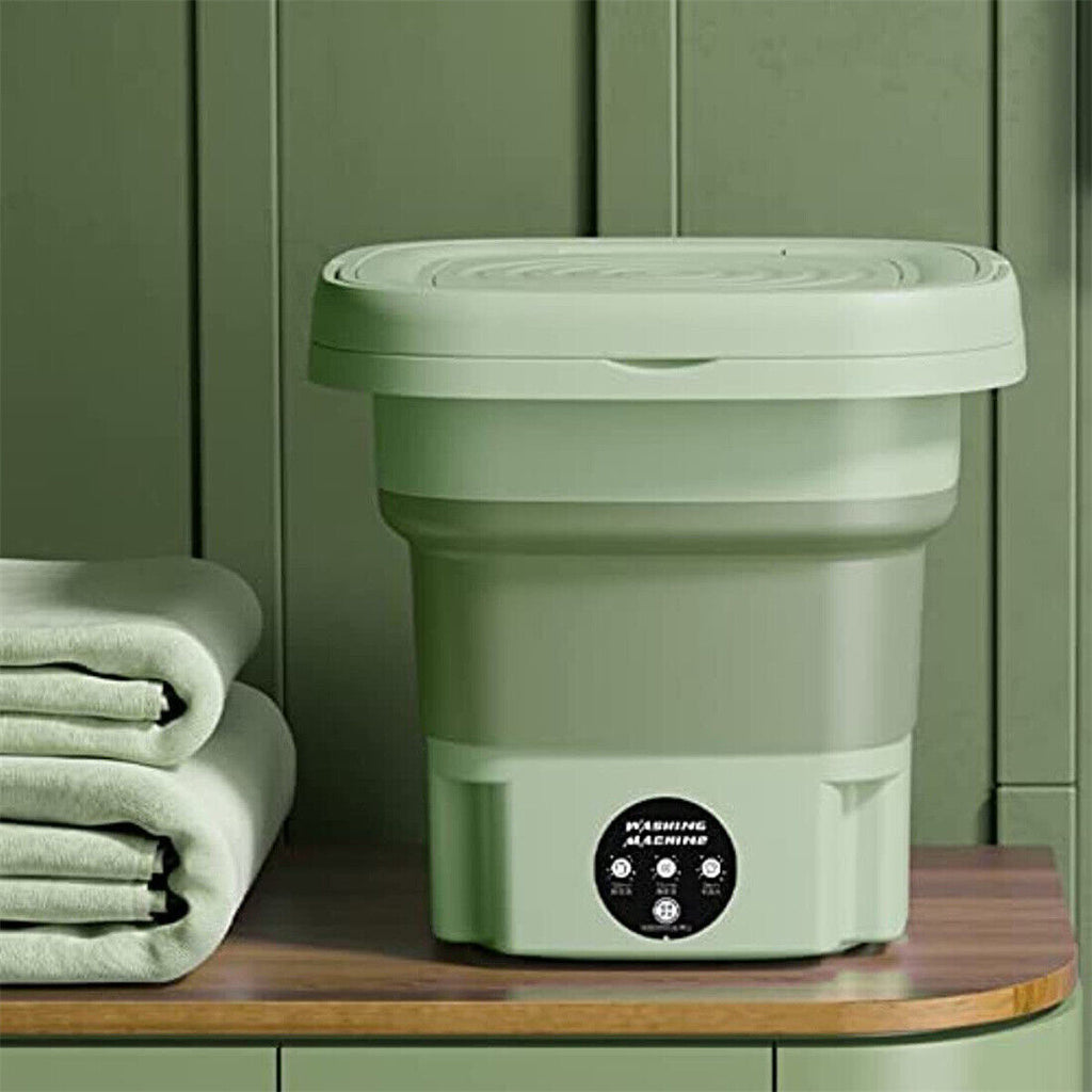 8L Portable Foldable Washing Machine — Mini Travel Washer & Spin Dryer