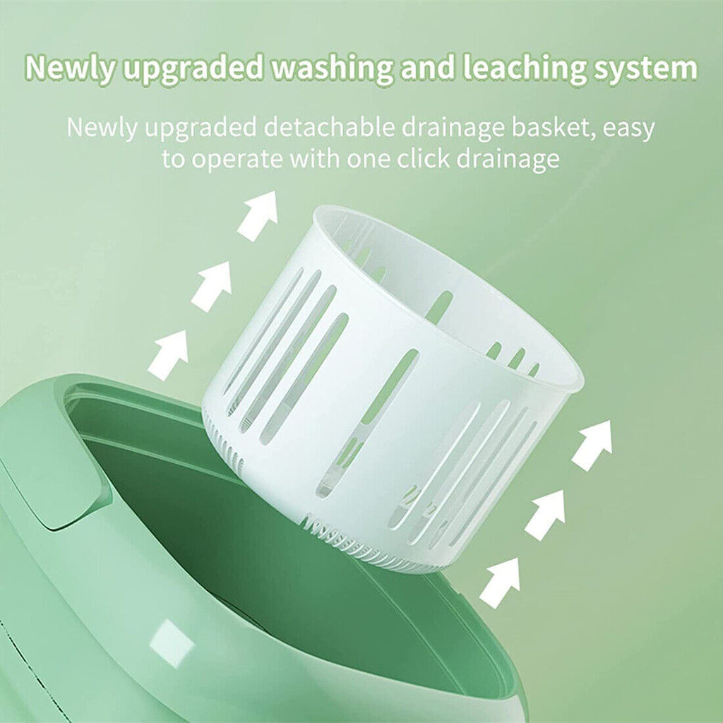 8L Portable Foldable Washing Machine — Mini Travel Washer & Spin Dryer