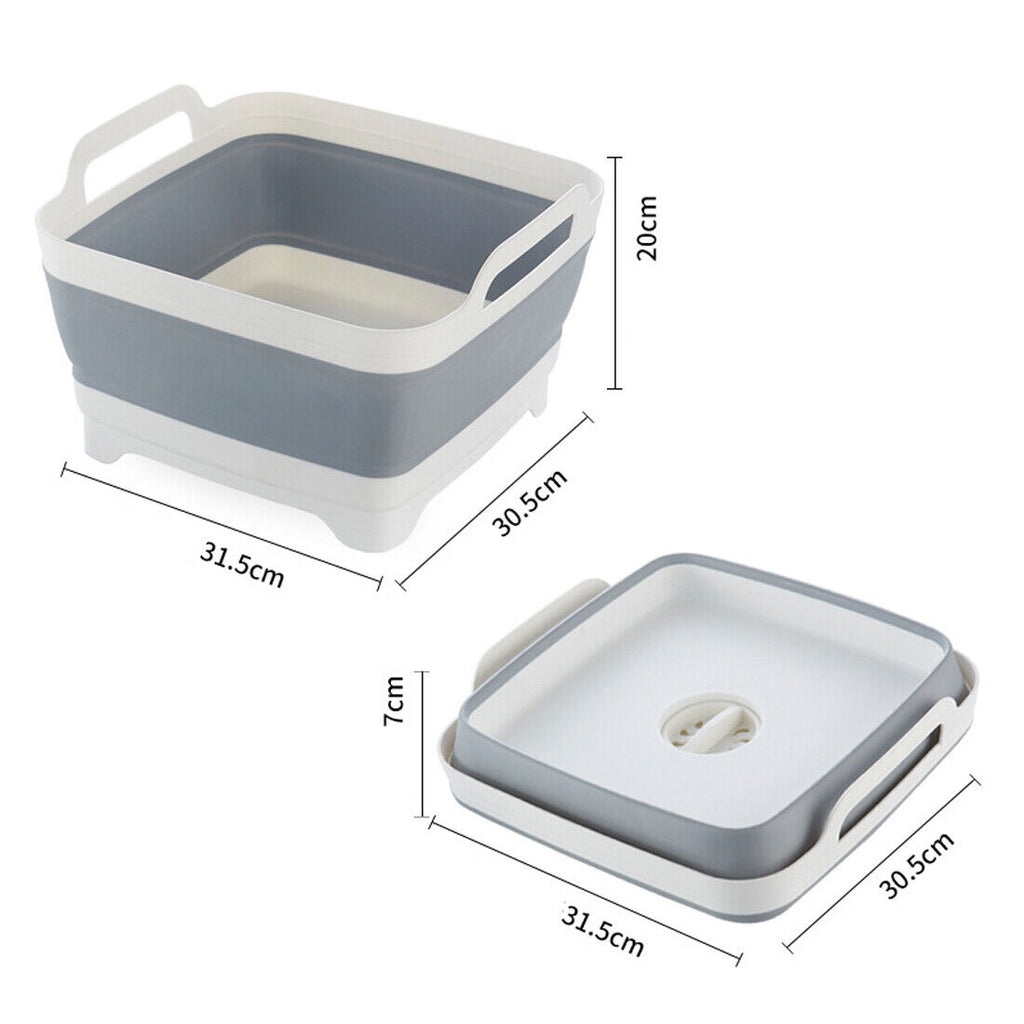 Foldable Multipurpose Basin – Collapsible Washing Bowl for Kitchen, Camping & Travel (UK Stock)