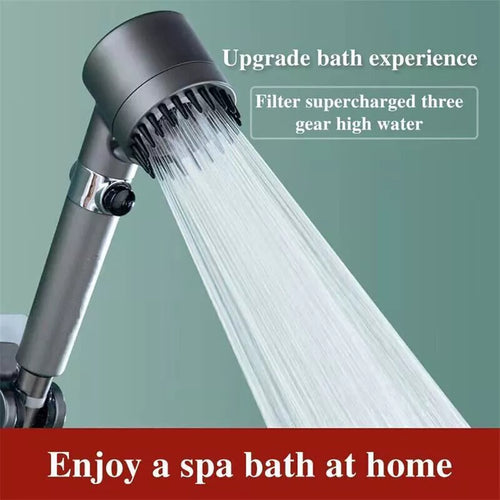 4-in-1 High Pressure Shower Head — Filter, Massage & Water Saving