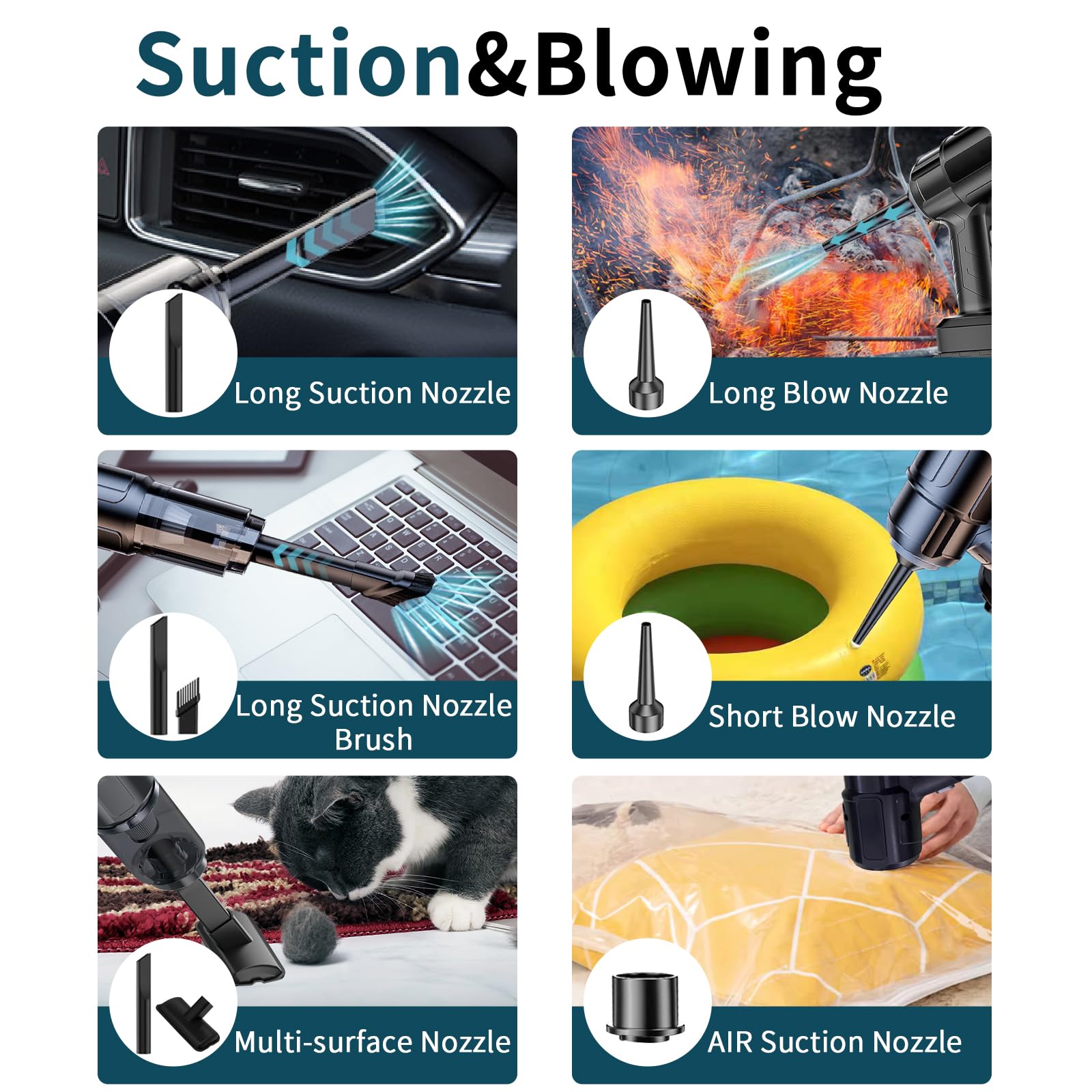 4-in-1 Wireless Handheld Vacuum Cleaner — 50,000Pa Cordless Mini Hoover