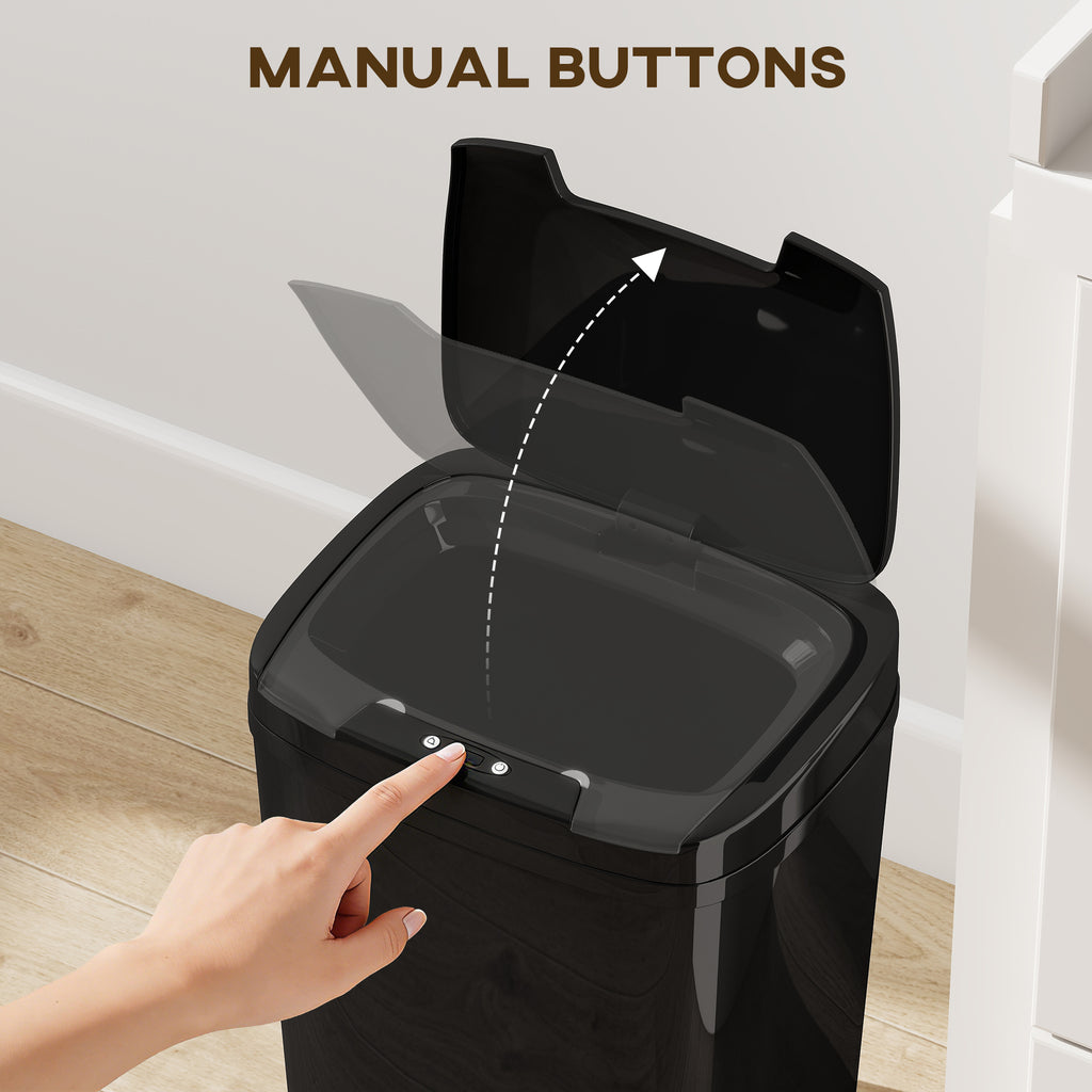 15L Automatic Touchless Sensor Bin – Slim, Quiet, Battery‑Operated Waste Bin (UK Stock)